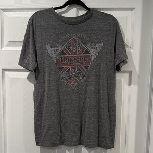 Triumph Lucky Brand Charcoal Graphic Tee